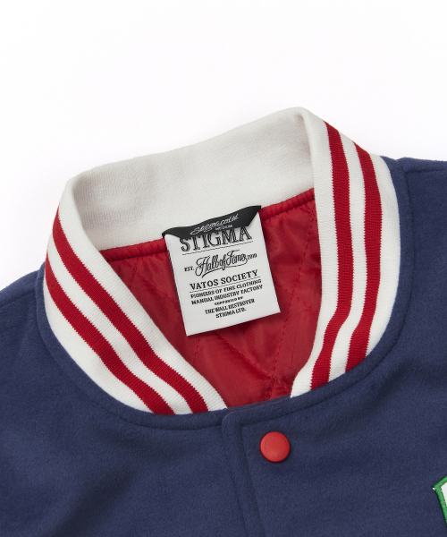 STIGMA(スティグマ)の「Classic Oversized Varsity Jacket Navy(スタジャン・メンズ・その他・MEDIUM/X-LARGE/LARGE)」の3枚目の写真
