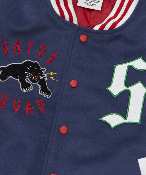 STIGMA(スティグマ)の「Classic Oversized Varsity Jacket Navy(スタジャン・メンズ・その他・MEDIUM/X-LARGE/LARGE)」の4枚目の写真