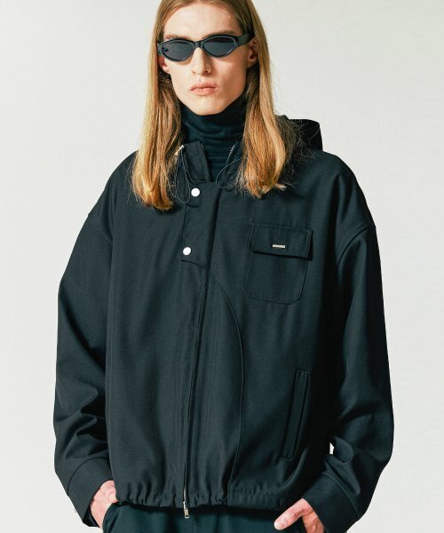 S SY(エスエスワイ)の「フロントアーチカバーフードパーカーブルゾンブラック(ブルゾン・メンズ・その他・LARGE/MEDIUM)」の4枚目の写真