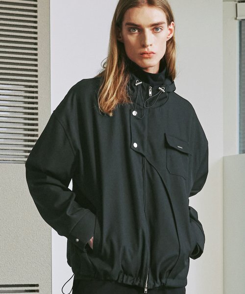 S SY(エスエスワイ)の「フロントアーチカバーフードパーカーブルゾンブラック(ブルゾン・メンズ・その他・LARGE/MEDIUM)」の9枚目の写真