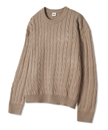 GRAYBLVD（グレイブラバット）の「アンナニットラウンドT GKCNT83 (ベージュ)（ニット/セーター）」