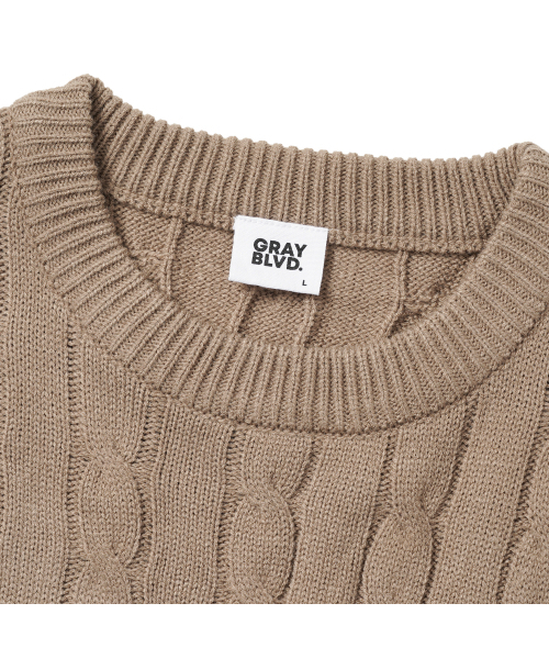 GRAYBLVD(グレイブラバット)の「アンナニットラウンドT GKCNT83 (ベージュ)(ニット/セーター・レディース・ベージュ・MEDIUM/LARGE)」の4枚目の写真