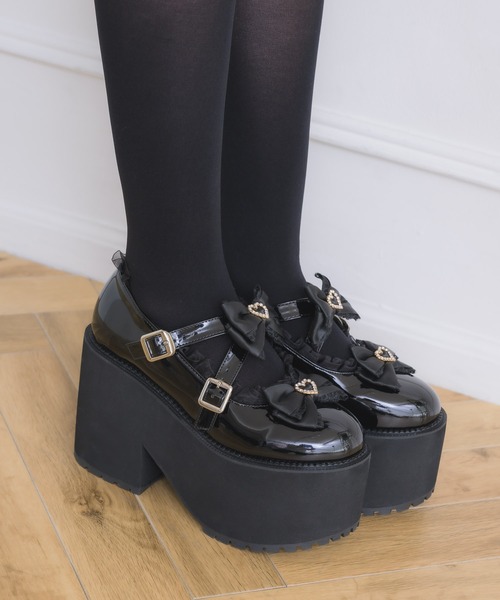 ROJITA（ロジータ）の「クロスベルトリボン厚底シューズ（その他シューズ・レディース・マルチ/ブラック・38/37/36）」の8枚目の写真