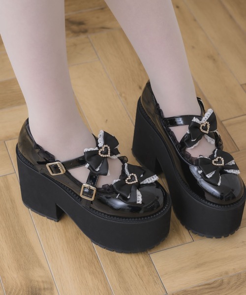 ROJITA（ロジータ）の「クロスベルトリボン厚底シューズ（その他シューズ・レディース・マルチ/ブラック・38/37/36）」の11枚目の写真