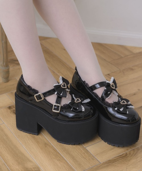 ROJITA（ロジータ）の「クロスベルトリボン厚底シューズ（その他シューズ・レディース・マルチ/ブラック・38/37/36）」の14枚目の写真