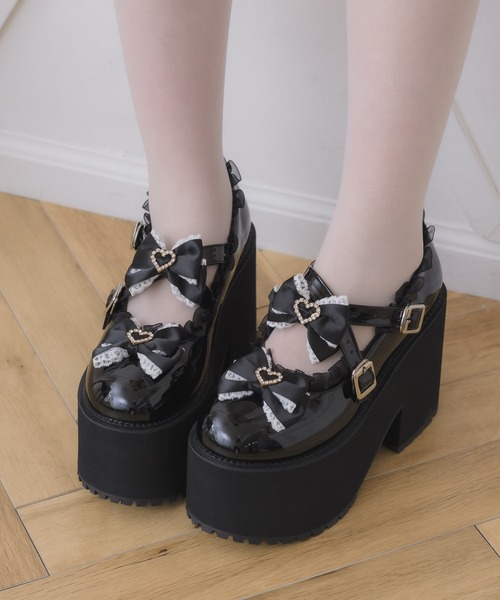 ROJITA（ロジータ）の「クロスベルトリボン厚底シューズ（その他シューズ・レディース・マルチ/ブラック・38/37/36）」の16枚目の写真