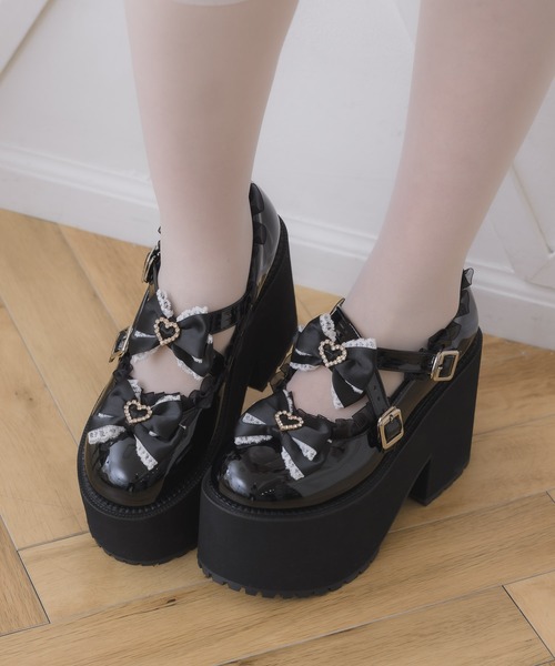 クロスベルトリボン厚底シューズ（その他シューズ）｜ROJITA（ロジータ