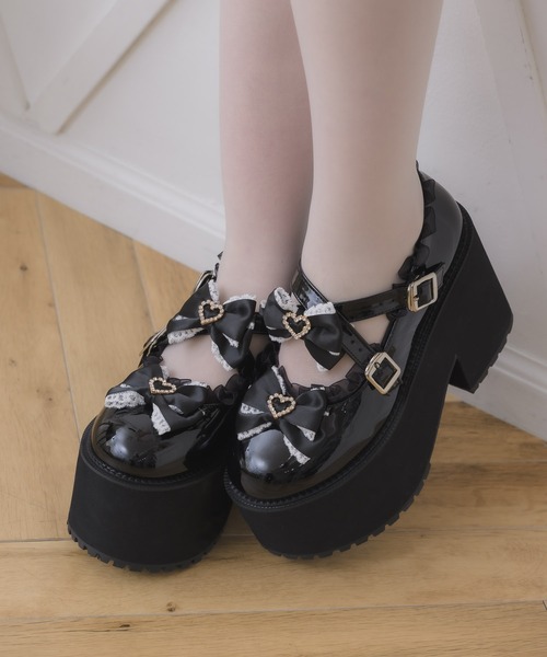 ROJITA（ロジータ）の「クロスベルトリボン厚底シューズ（その他シューズ・レディース・マルチ/ブラック・38/37/36）」の18枚目の写真