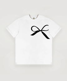リボン半袖Tシャツ (ホワイト)