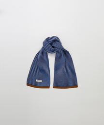 HAVEAWHALE（ハブアホエール）の「fine stripe muffler (BL)（マフラー）」