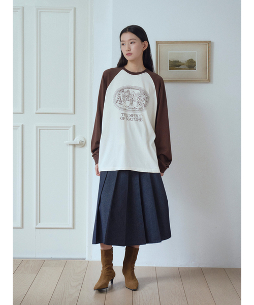 WAVE UNION（ウェーブユニオン）の「Nymphs Raglan Long sleeved T-shirt ivory（Tシャツ/カットソー・レディース・その他・2）」の2枚目の写真