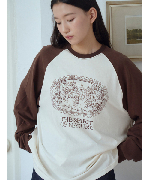 WAVE UNION（ウェーブユニオン）の「Nymphs Raglan Long sleeved T-shirt ivory（Tシャツ/カットソー・レディース・その他・2）」の3枚目の写真