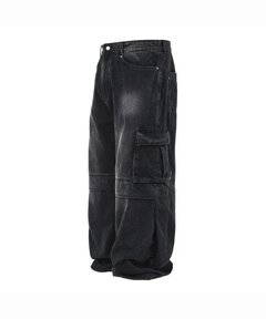 CHIKASHITSU PLUS HIGH】4 pocket dirty wash sweat cargo pants