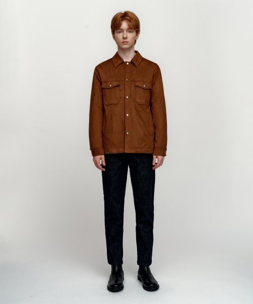 SOLEW(ソル)の「スエードアウターシャツ_キャメル(その他アウター・メンズ・その他・SMALL/MEDIUM)」の1枚目の写真