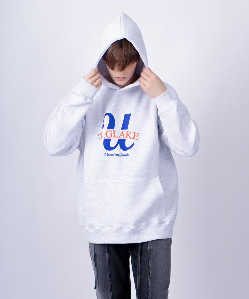 My Friend Overfit Fleece Hoodie Light Gray