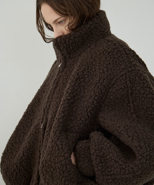 CLANE(クラネ)の「【CLANE/クラネ】BALLOON BOA BLOUSON/バルーンボアブルゾン(ブルゾン・レディース・アイボリー/ブラウン/グレー・2/1)」の20枚目の写真