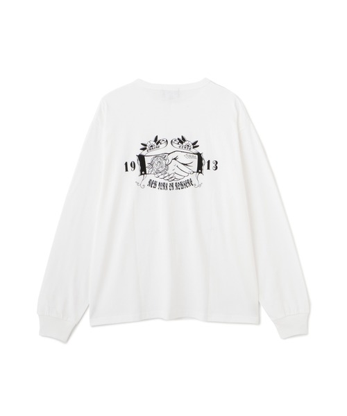 schott（ショット）の「Schott/ショット/SHAKEHAND HENLEY LS T-SHIRT/シェイクハンド ヘンリーロンT（Tシャツ/カットソー・メンズ・グレー/ホワイト/ベージュ・M/L/XL/2XL）」の2枚目の写真