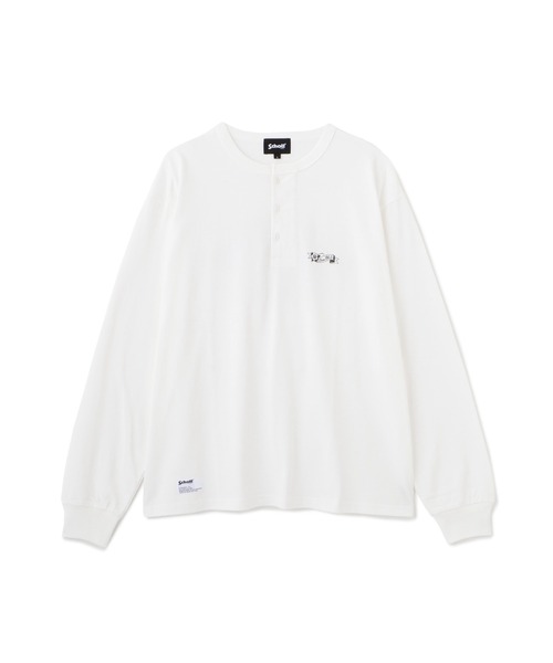 schott（ショット）の「Schott/ショット/SHAKEHAND HENLEY LS T-SHIRT/シェイクハンド ヘンリーロンT（Tシャツ/カットソー・メンズ・グレー/ホワイト/ベージュ・M/L/XL/2XL）」の11枚目の写真