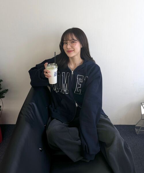 SLOW RECORD HOUSE(スローレコードハウス)の「モーメントフード集業_ネイビー(パーカー・レディース・その他・MEDIUM/LARGE)」の12枚目の写真
