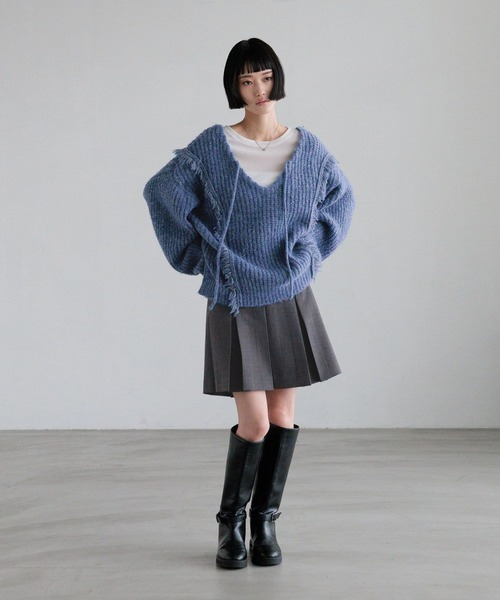 LOWRYS FARM(ローリーズファーム)の「チェックプリーツミニスカート 632529(スカート・レディース・チャコールグレー/ブラウン・FREE)」の10枚目の写真