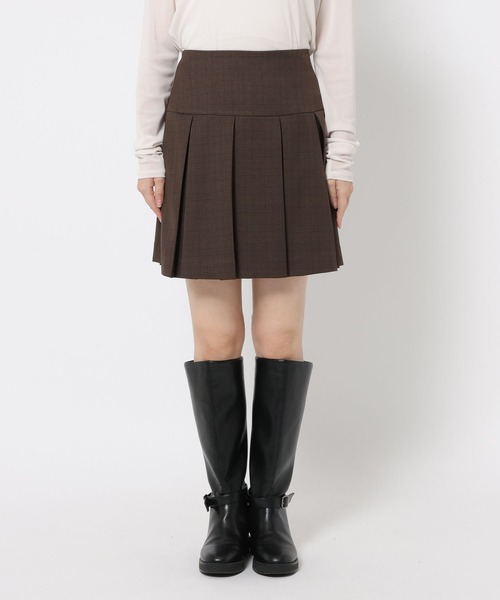 LOWRYS FARM(ローリーズファーム)の「チェックプリーツミニスカート 632529(スカート・レディース・チャコールグレー/ブラウン・FREE)」の3枚目の写真
