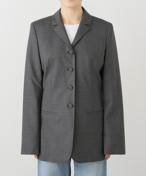 ジャーナルスタンダードレサージュ　ウール　テーラードジャケット グレー セール】【ROHE/ロヘ】Fitted wool blazer：ジャケット（テーラード