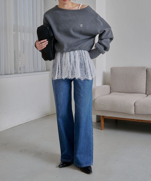 CAPRICIEUX LE'MAGE（カプリシューレマージュ）の「【トレンド感あるレイヤードコーデに！調整可能◎】レースキャミ（キャミソール・レディース・ホワイト・FREE）」の19枚目の写真