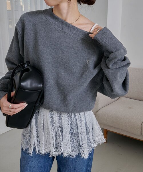 CAPRICIEUX LE'MAGE（カプリシューレマージュ）の「レースキャミ（キャミソール・レディース・ホワイト/ブラック・FREE）」の9枚目の写真