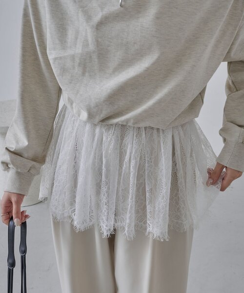 CAPRICIEUX LE'MAGE（カプリシューレマージュ）の「【トレンド感あるレイヤードコーデに！調整可能◎】レースキャミ（キャミソール・レディース・ホワイト・FREE）」の18枚目の写真