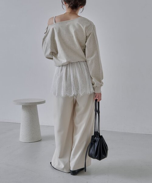 CAPRICIEUX LE'MAGE（カプリシューレマージュ）の「【トレンド感あるレイヤードコーデに！調整可能◎】レースキャミ（キャミソール・レディース・ホワイト・FREE）」の15枚目の写真