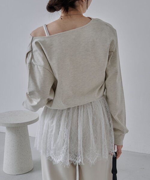 CAPRICIEUX LE'MAGE（カプリシューレマージュ）の「【トレンド感あるレイヤードコーデに！調整可能◎】レースキャミ（キャミソール・レディース・ホワイト・FREE）」の16枚目の写真