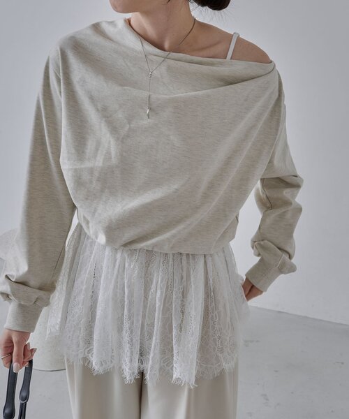 CAPRICIEUX LE'MAGE（カプリシューレマージュ）の「【トレンド感あるレイヤードコーデに！調整可能◎】レースキャミ（キャミソール・レディース・ホワイト・FREE）」の17枚目の写真