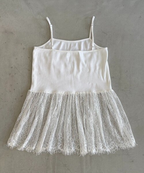 CAPRICIEUX LE'MAGE（カプリシューレマージュ）の「【トレンド感あるレイヤードコーデに！調整可能◎】レースキャミ（キャミソール・レディース・ホワイト・FREE）」の3枚目の写真