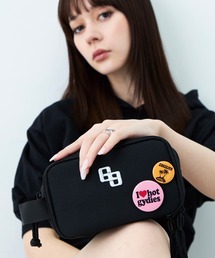 GYDA(ジェイダ)スクエアポーチ 大容量 缶バッジ付き GY-P441 カジュアル