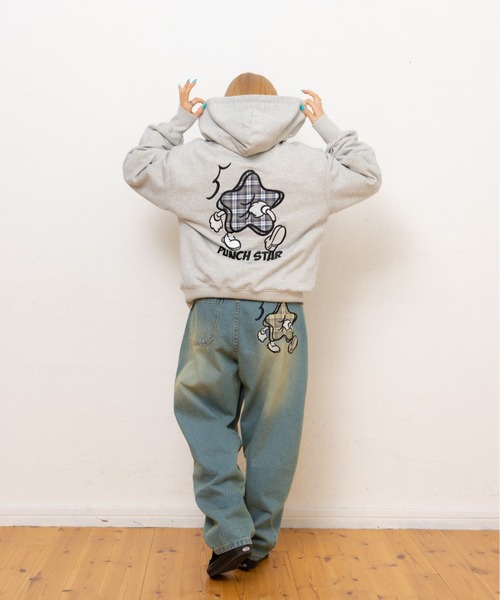 kaoyorinakami(カオヨリナカミ)の「starpunch hoodie / スターパンチパーカー(パーカー・メンズ・グレー/ブラック・X-LARGE/LARGE/MEDIUM/SMALL)」の18枚目の写真