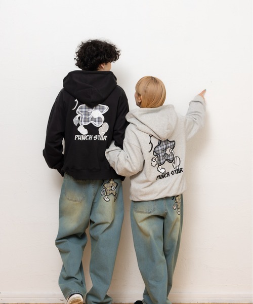 kaoyorinakami(カオヨリナカミ)の「starpunch hoodie / スターパンチパーカー(パーカー・メンズ・グレー/ブラック・X-LARGE/LARGE/MEDIUM/SMALL)」の22枚目の写真