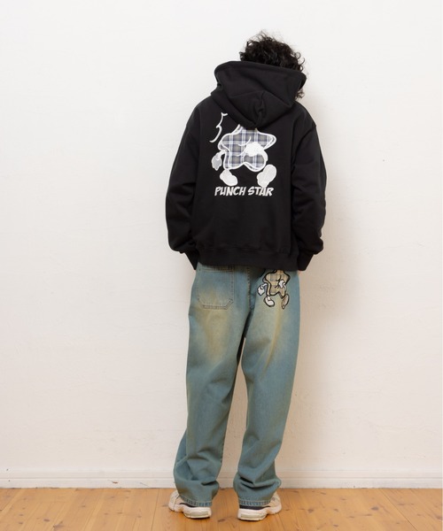 kaoyorinakami(カオヨリナカミ)の「starpunch hoodie / スターパンチパーカー(パーカー・メンズ・グレー/ブラック・X-LARGE/LARGE/MEDIUM/SMALL)」の6枚目の写真