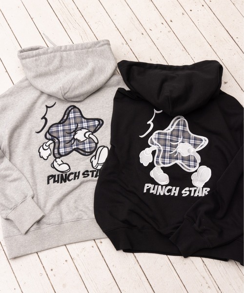 kaoyorinakami(カオヨリナカミ)の「starpunch hoodie / スターパンチパーカー(パーカー・メンズ・グレー/ブラック・X-LARGE/LARGE/MEDIUM/SMALL)」の12枚目の写真