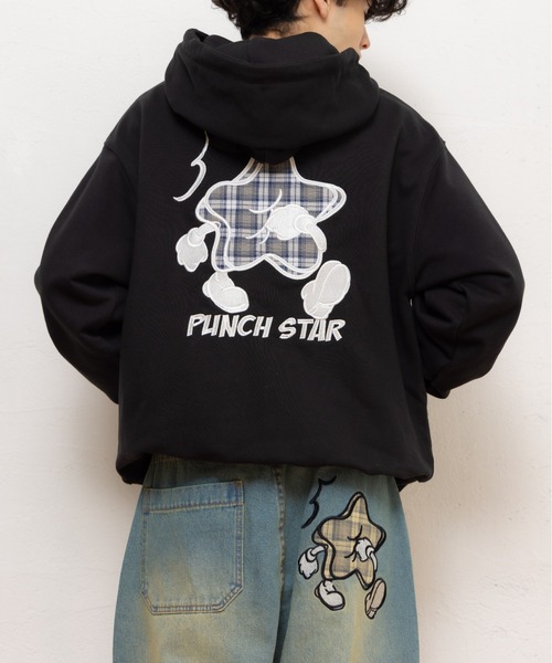 kaoyorinakami(カオヨリナカミ)の「starpunch hoodie / スターパンチパーカー(パーカー・メンズ・グレー/ブラック・X-LARGE/LARGE/MEDIUM/SMALL)」の10枚目の写真