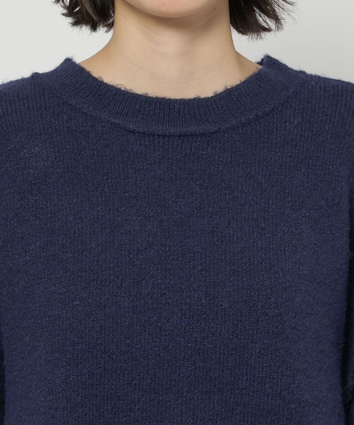 niko and...（ニコアンド）の「ストライプドッキングニット（ニット/セーター・レディース・ネイビー/アイボリー/グレー・FREE）」の8枚目の写真