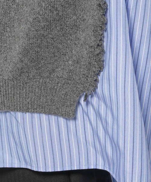 niko and...（ニコアンド）の「ストライプドッキングニット（ニット/セーター・レディース・ネイビー/アイボリー/グレー・FREE）」の13枚目の写真