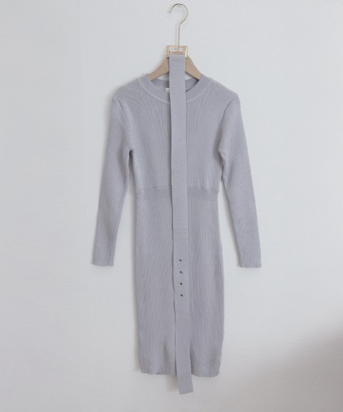 Miniministore(ミニミニストア)の「リブニットタイトワンピースウエストベルト(ワンピース・レディース・ベージュ/ブラック/グレー/ネイビー・FREE)」の15枚目の写真