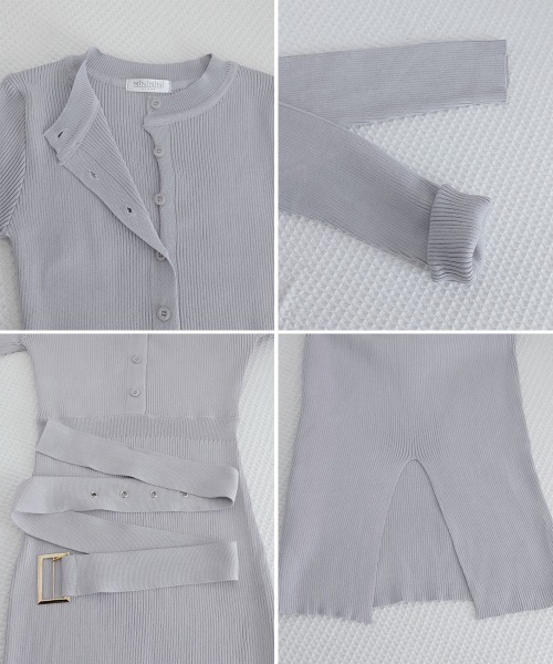 Miniministore(ミニミニストア)の「リブニットタイトワンピースウエストベルト(ワンピース・レディース・ベージュ/ブラック/グレー/ネイビー・FREE)」の17枚目の写真