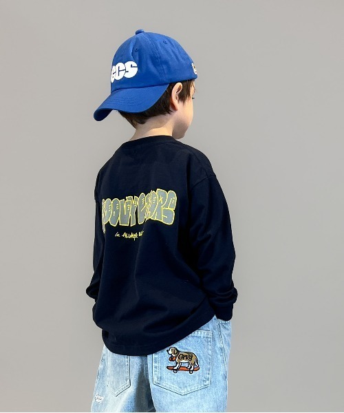 GROOVY COLORS（グルービーカラーズ）の「Graffiti Logo Long Sleeve Tee（Tシャツ/カットソー・キッズ・ネイビー・145/135）」の4枚目の写真