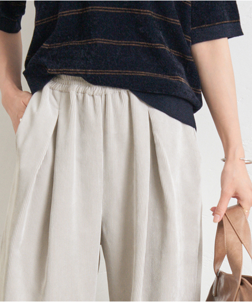 JOURNAL STANDARD（ジャーナルスタンダード）の「《追加5》コーデュロイワイドパンツ（その他パンツ・レディース・ホワイト×ホワイト/ブラウン系その他・38/36）」の7枚目の写真