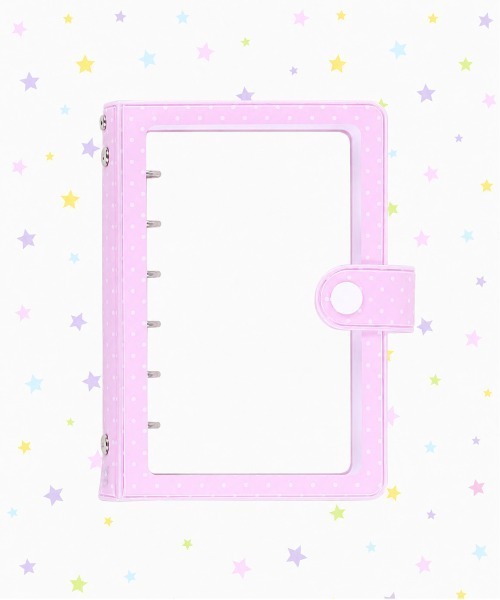 メリングMERING シールバインダー いちご シール帳 シール、缶バッジセット セール】【nini toys】≪MERING/メリング≫クリア6穴バインダー/シール