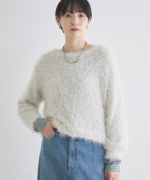 ラメフリンジ長袖プルオーバー