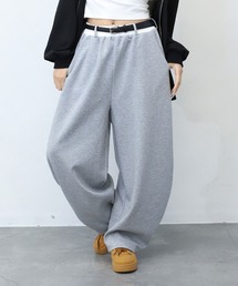 Chaco closet（チャコ クローゼット）の「【BLACKQUEEN】配色ウエストバルーンワイドスウェットパンツ（スウェットパンツ）」
