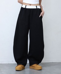 Chaco closet（チャコ クローゼット）の「【BLACKQUEEN】配色ウエストバルーンワイドスウェットパンツ（スウェットパンツ）」