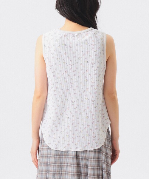 BEAMS BOY（ビームスボーイ）の「フラワー サーマル ノースリーブ（タンクトップ・レディース・ネイビー/オフホワイト・ONE SIZE）」の12枚目の写真